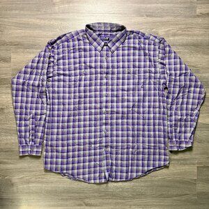 Patagonia Men's Pima Cotton Flannel Shirt - Purple/Grey